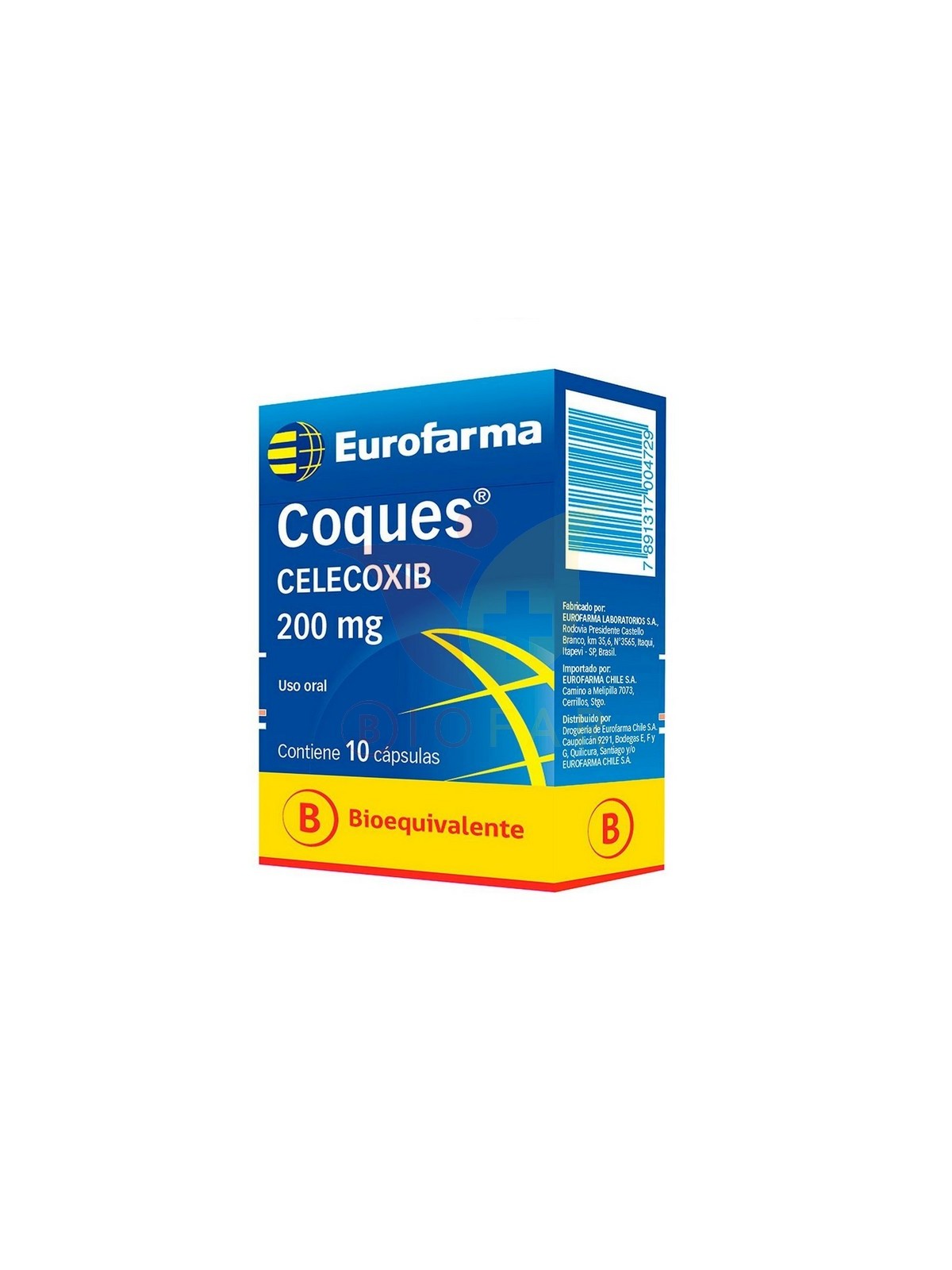 COQUES 200 MG X 10 CAP