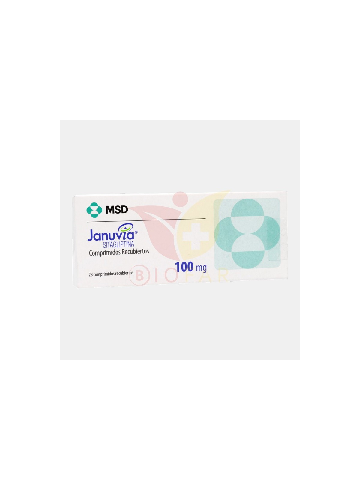 JANUVIA 100 MG X 28 COM REC