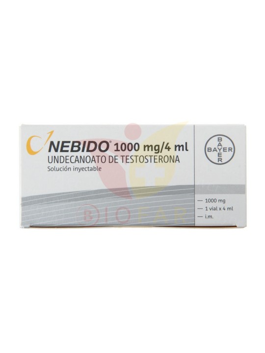 NEBIDO SOL. INYECTABLE 1000MG/4ML X 1 AMP