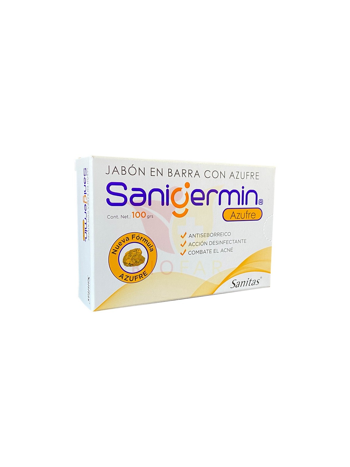 SANIGERMIN AZUFRE JAB 1% X 100 GR