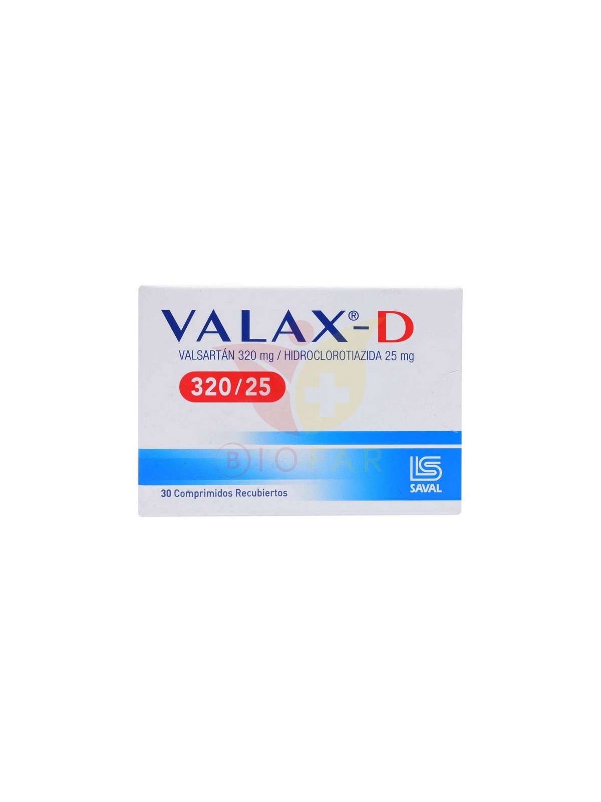 VALAX D 320 MG/25 MG 30 COMP