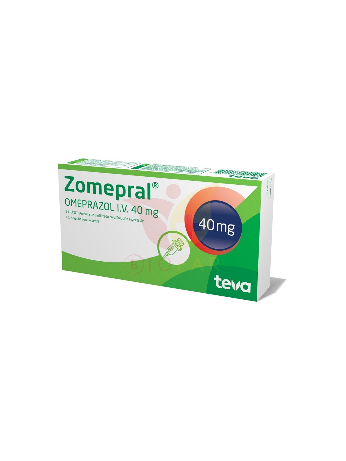 ZOMEPRAL 40MG X 1 AMP CON SOLVENTE