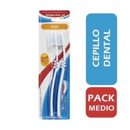 AQUAFRESH CEPILLO MEDIO 2X1