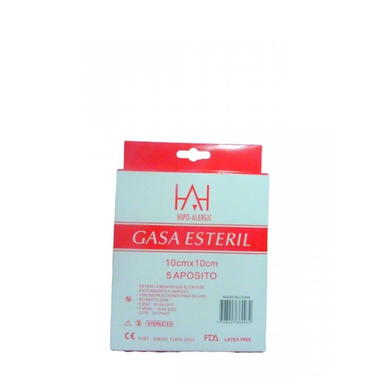 APOSITO GASA ESTERIL 10X10 CM X5U