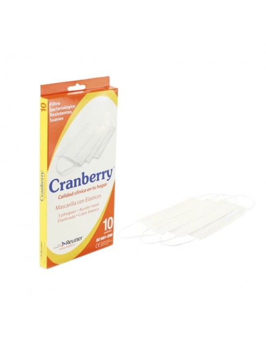 CRANBERRY MASCARILLA BLANCA C/ELAST X10