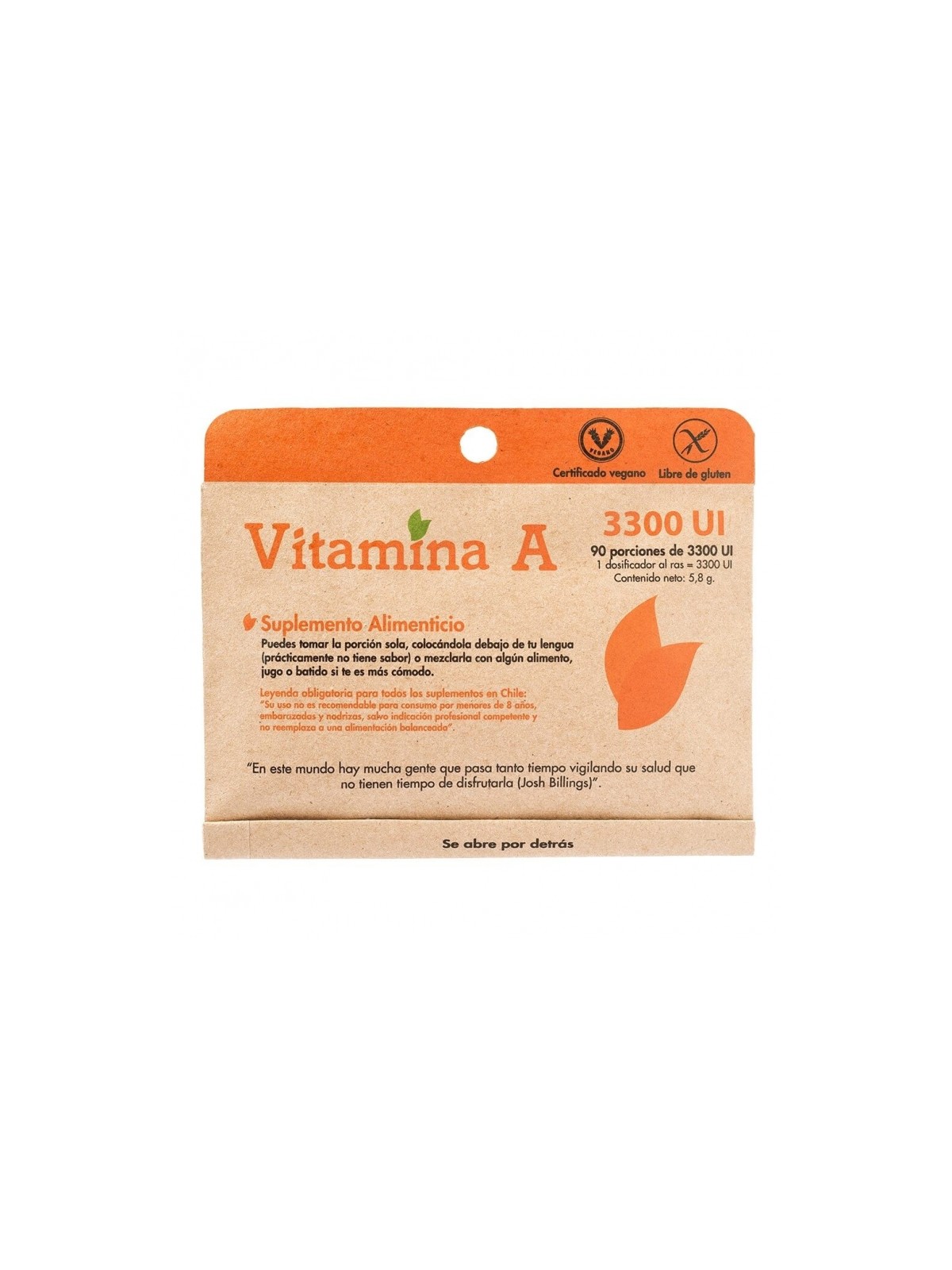 VITAMINA A 65 MG X 90 PORCIONES