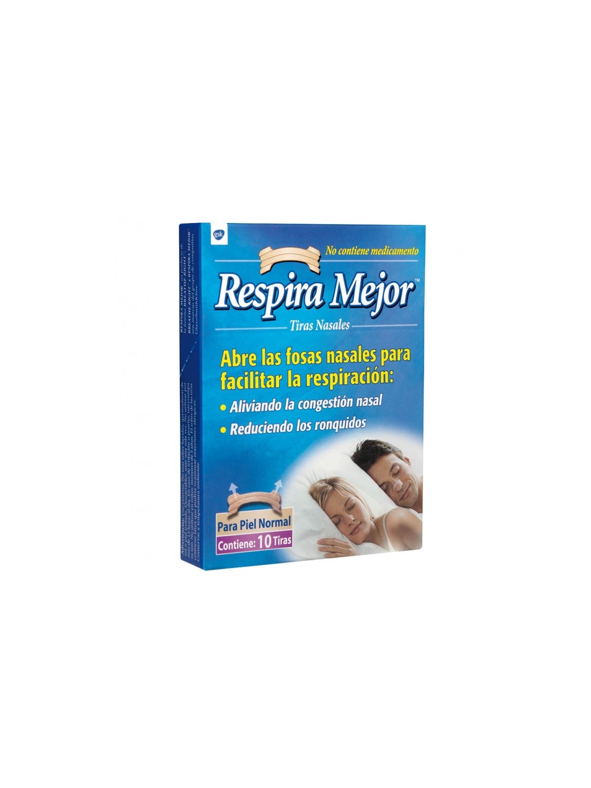 RESPIRA MEJOR  PIEL NORMAL X 10 TIRAS