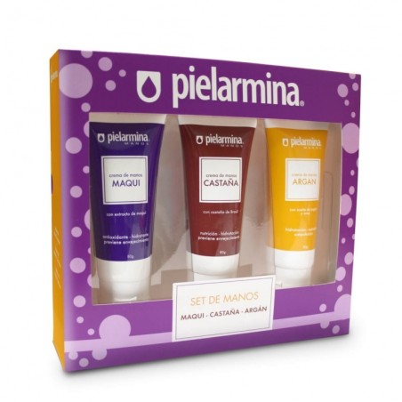 ESTUCHE PIELARMINA MAQUI X 80GR + CASTAÑA X 80GR + ARGAN X 80GR