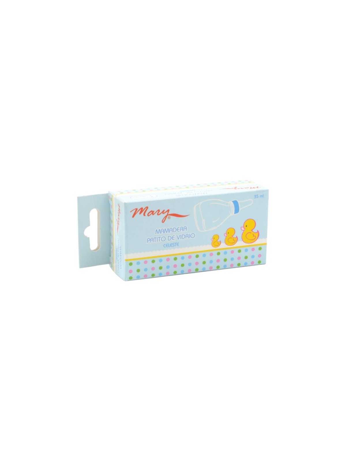 MAMADERA PATITO DE VIDRIO CELESTE X 35 ML