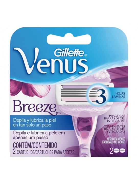 GILLETTE VENUS BREEZE MUJER CARTUCH.X2