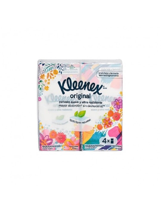 KLEENEX PANUELO DESECHABLE 10 U X 4 PAQ