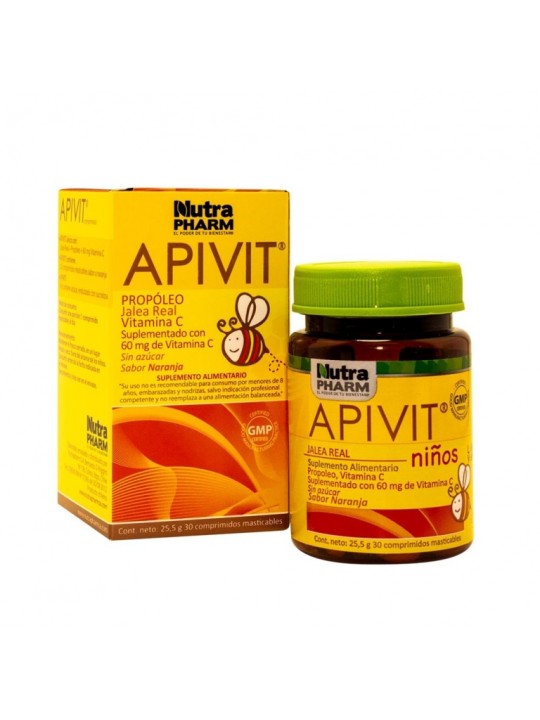 APIVIT  NIÑOS PROPOLEO + VITAMINA C X 30 CAP