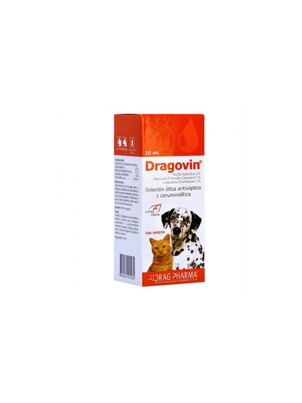 DRAGOVIN SOL OTICA/CERUMINOLITICA X 10 ML