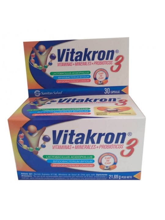 VITAKRON 3 VIT + MIN + PROB X 30 CAP