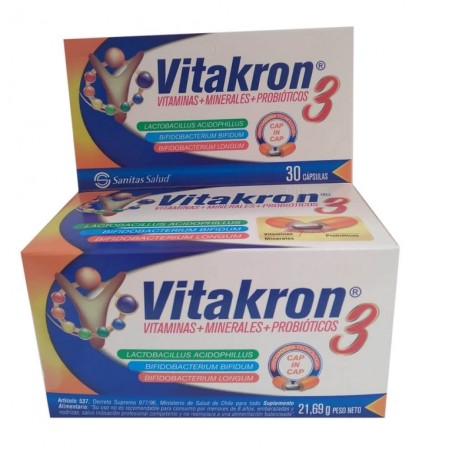 VITAKRON 3 VIT + MIN + PROB X 30 CAP