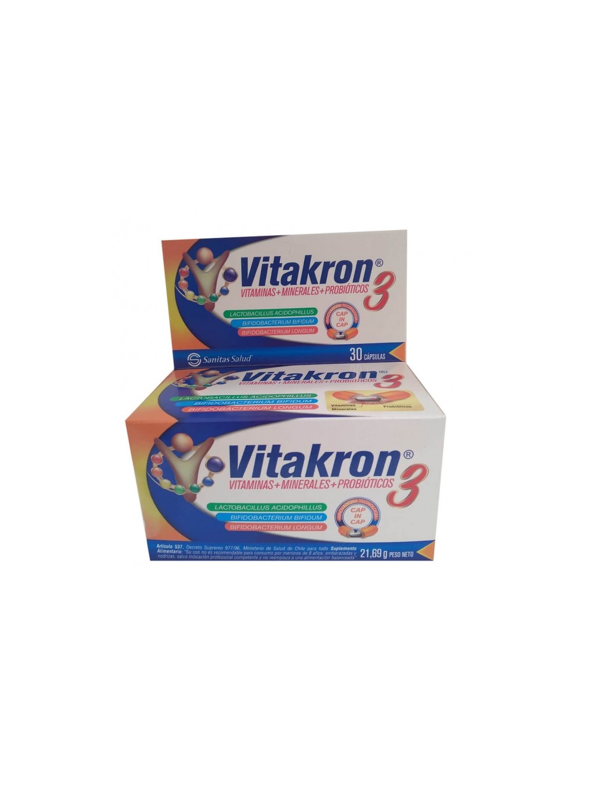 VITAKRON 3 VIT + MIN + PROB X 30 CAP