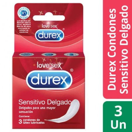 DUREX SENSITIVO DELGADO X 3