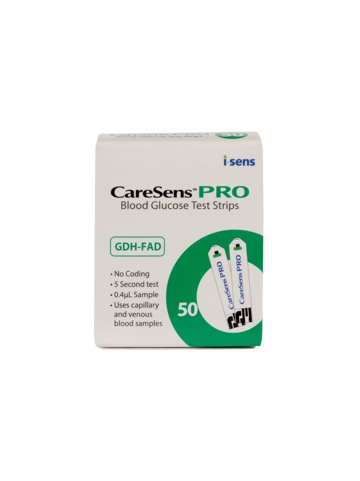 CARESENS PRO TIRAS REACTIVAS X 50 UNID