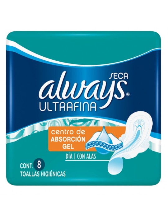 ALWAYS ULTRAFINA SUAVE SECA C/ALAS X8