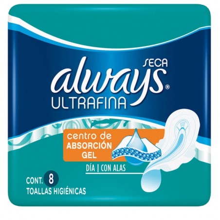 ALWAYS ULTRAFINA SUAVE SECA C/ALAS X8