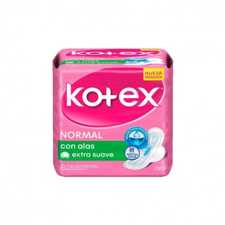 KOTEX NORMAL C/ALAS EXTRA SUAVE X8