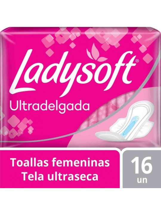 LADYSOFT ULTRA DELGADA TELA MALLA ULTRASECA C/ALAS X16