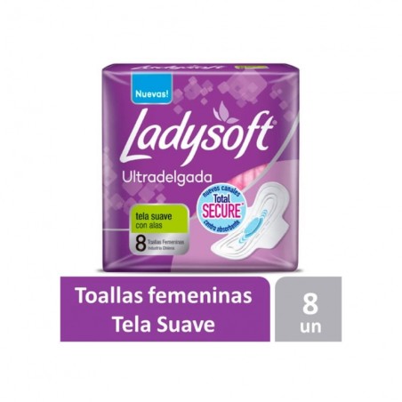 LADYSOFT T.SUAVE ULTRADELGADA C/ALAS X8