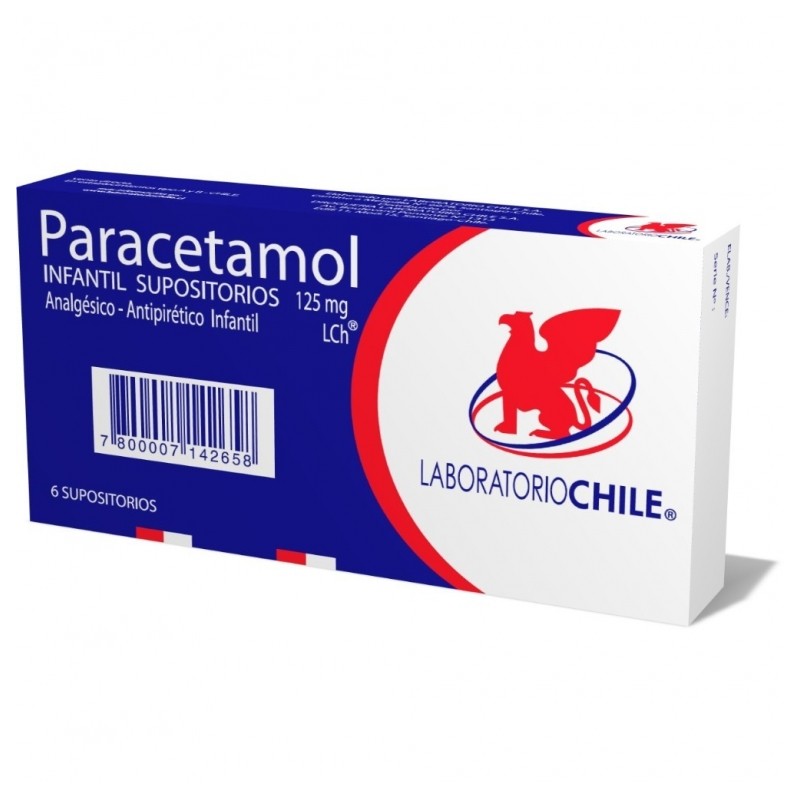 PARACETAMOL PED.125mg X6SUP.