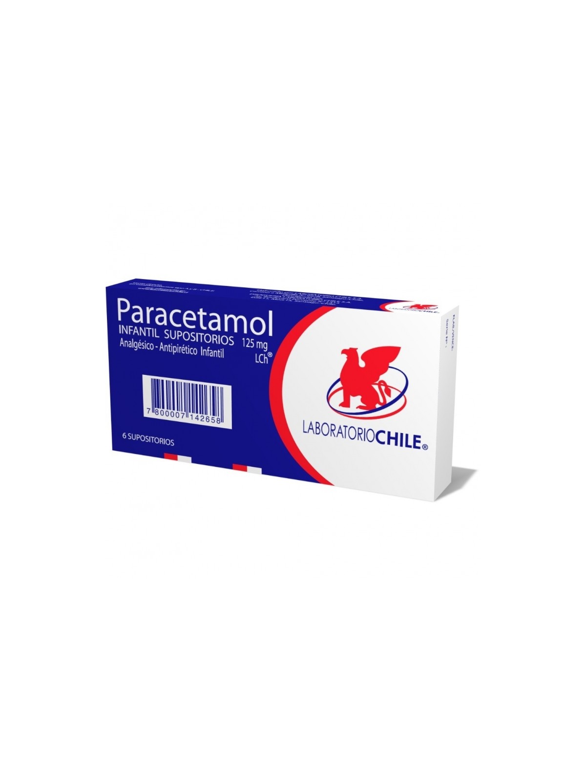 PARACETAMOL PED.125mg X6SUP.