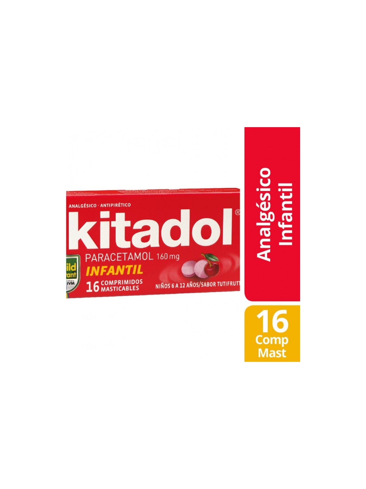 KITADOL NIÑOS 160mg X16COM.