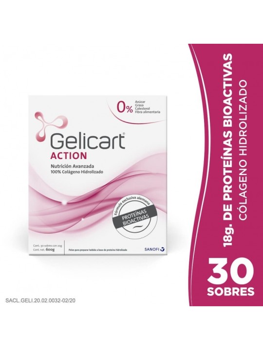 Gelicart Action 20 gr X 30 Sobres