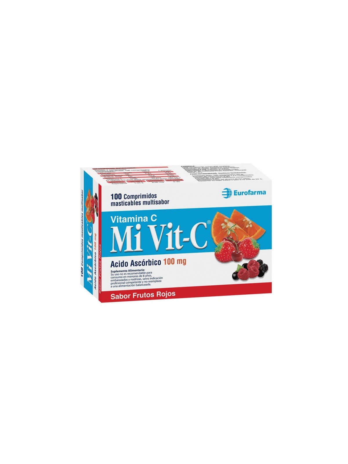 MIVIT C FRUT.ROJOS 100mg X100COM.MAST.