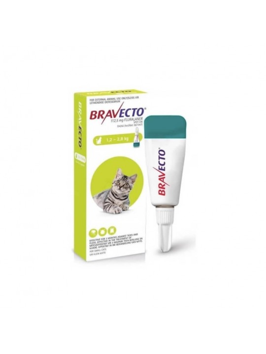 BRAVECTO PALAT GATO  1,2 - 2,6  KG X 1 PIPETA