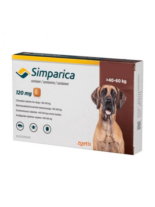 SIMPARICA 120MG PERRO 40-60KG X 3 COMP