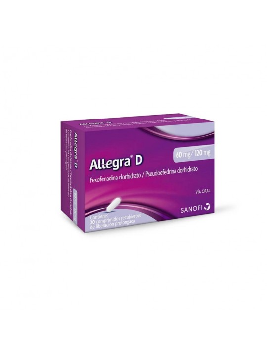 ALLEGRA D 60MG/120MG X 20 COM