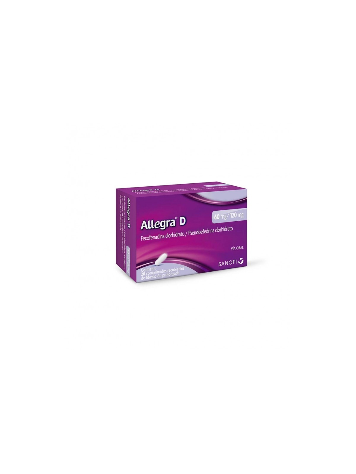 ALLEGRA D 60MG/120MG X 20 COM