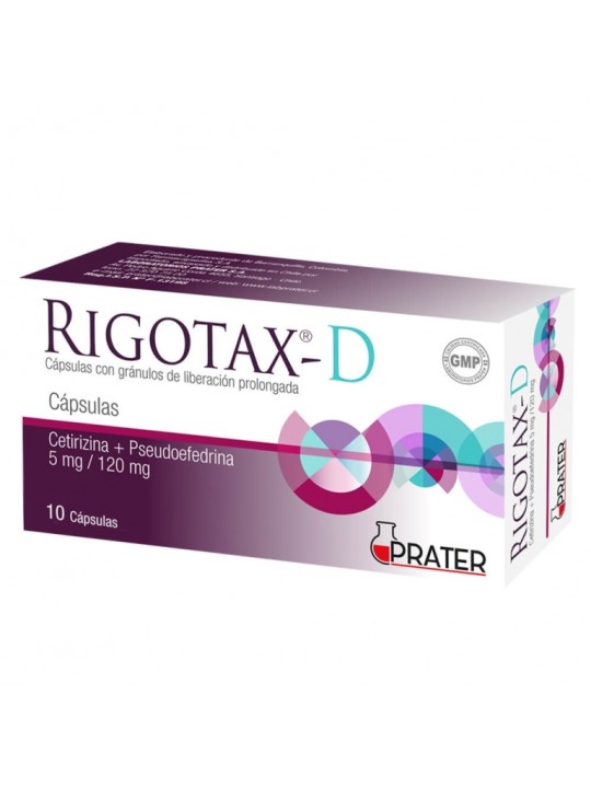 RIGOTAX-D 5mg/120mg X 10CAP