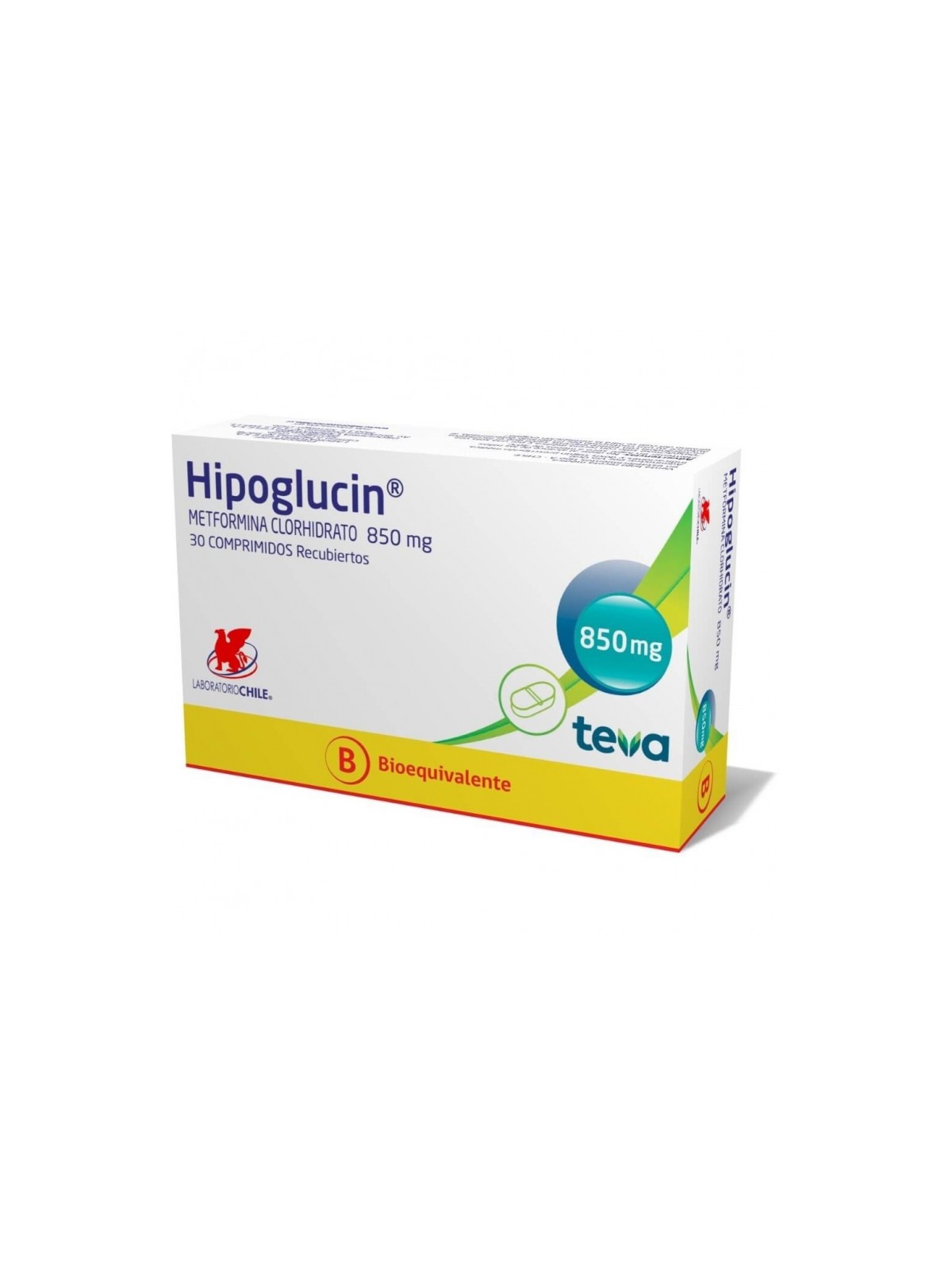 HIPOGLUCIN COM.850MG.30