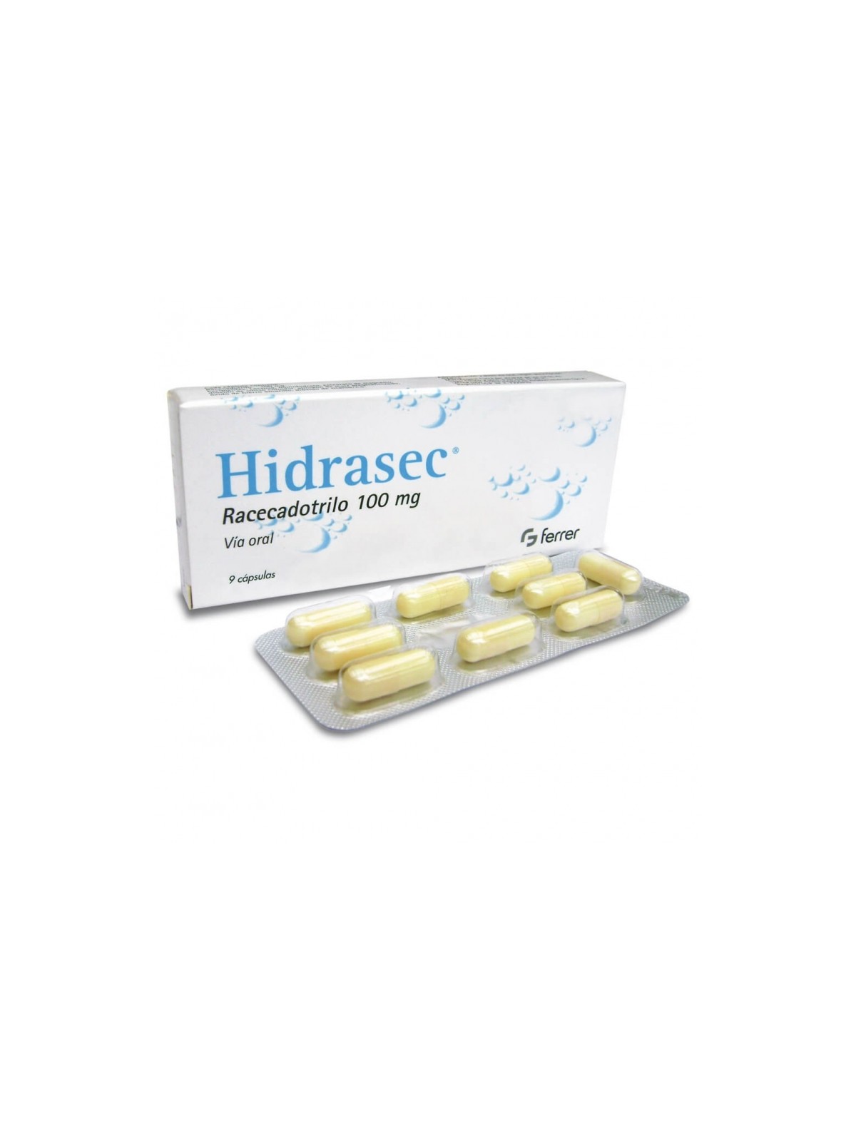 HIDRASEC 100MG X 9 CAP.