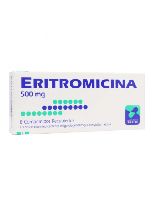 ERITROMICINA 500mg X8COM.