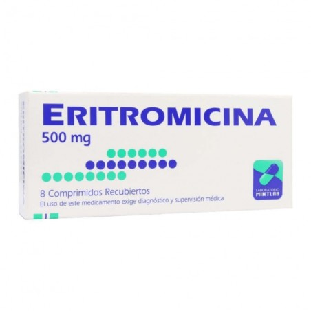 ERITROMICINA 500mg X8COM.